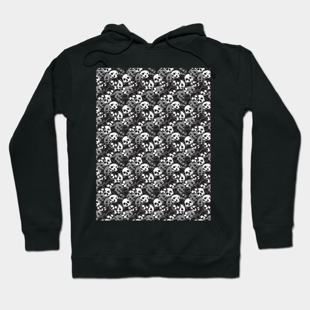 Ethereal Enigma: Intricate Patterned Skull Design Hoodie by FlinArt
